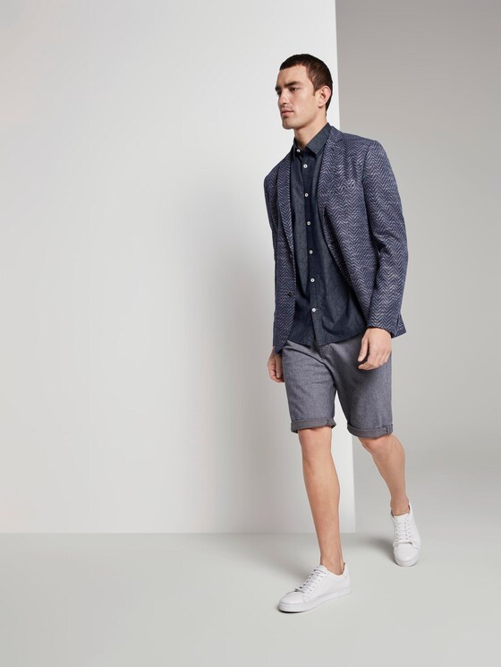 Kurzarmhemd mit Strukturmuster - Männer - navy stripe with dobby Kurzarmhemd mit Strukturmuster - Männer - navy stripe with dobby - 3 - TOM TAILOR