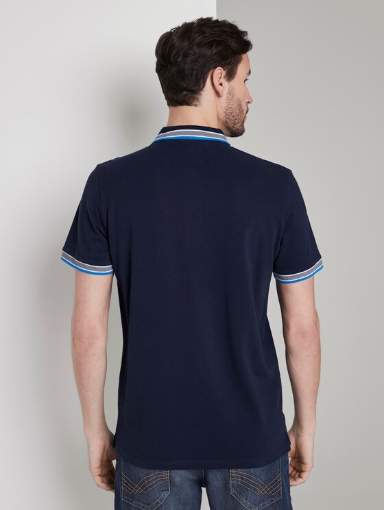 Poloshirt mit Kontrastblende - Männer - Black Iris Blue Poloshirt mit Kontrastblende - Männer - Black Iris Blue - 2 - TOM TAILOR