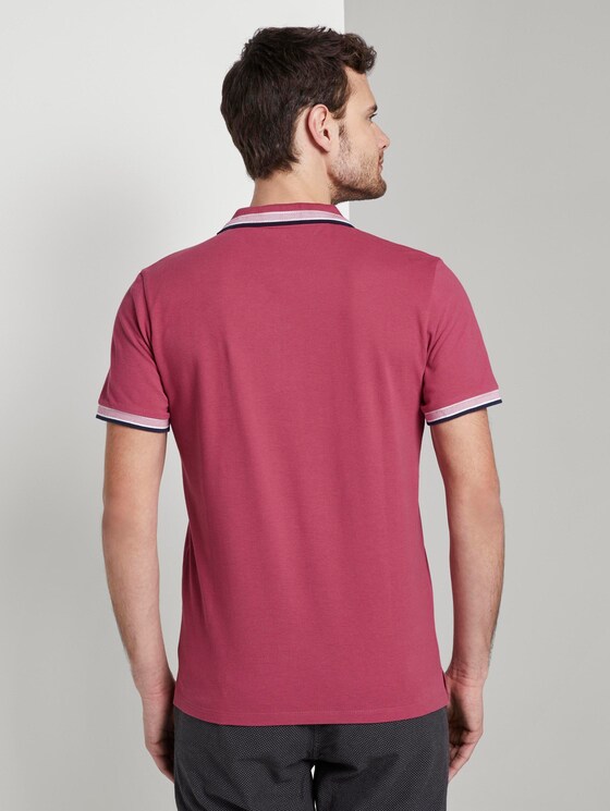 Poloshirt mit Kontrastblende - Männer - wine rose pink Poloshirt mit Kontrastblende - Männer - wine rose pink - 2 - TOM TAILOR