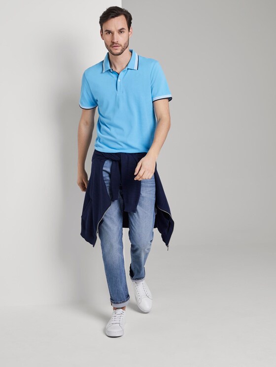 Poloshirt mit Kontrastblende - Männer - soft cloud blue Poloshirt mit Kontrastblende - Männer - soft cloud blue - 3 - TOM TAILOR