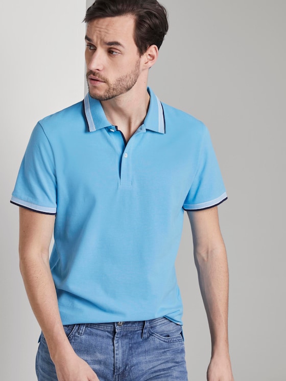 Poloshirt mit Kontrastblende - Männer - soft cloud blue Poloshirt mit Kontrastblende - Männer - soft cloud blue - 5 - TOM TAILOR