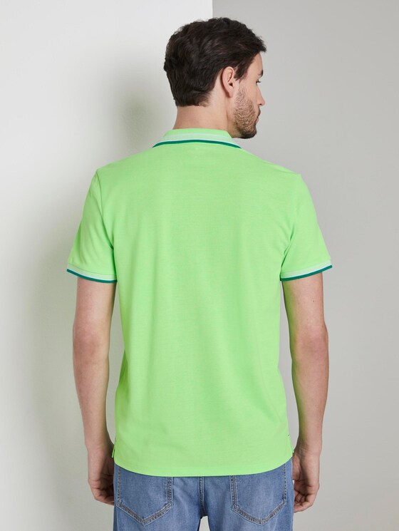 Poloshirt mit Kontrastblende - Männer - neon gecko green Poloshirt mit Kontrastblende - Männer - neon gecko green - 2 - TOM TAILOR