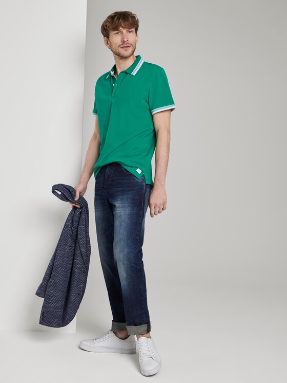 Poloshirt mit Kontrastblende - Männer - rich meadow green Poloshirt mit Kontrastblende - Männer - rich meadow green - 3 - TOM TAILOR
