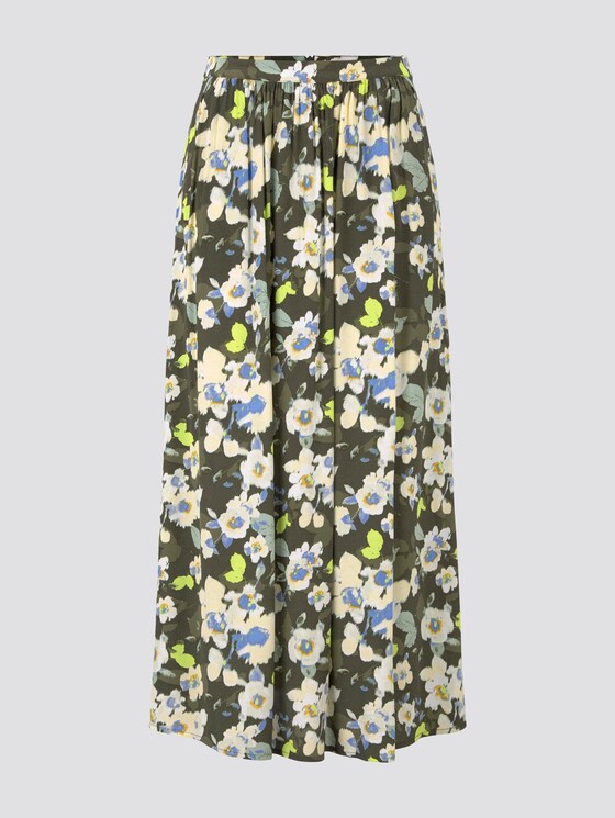 Flowing maxi skirt with a floral print - Women - khaki floral design Flowing maxi skirt with a floral print - Women - khaki floral design - 7 - TOM TAILOR