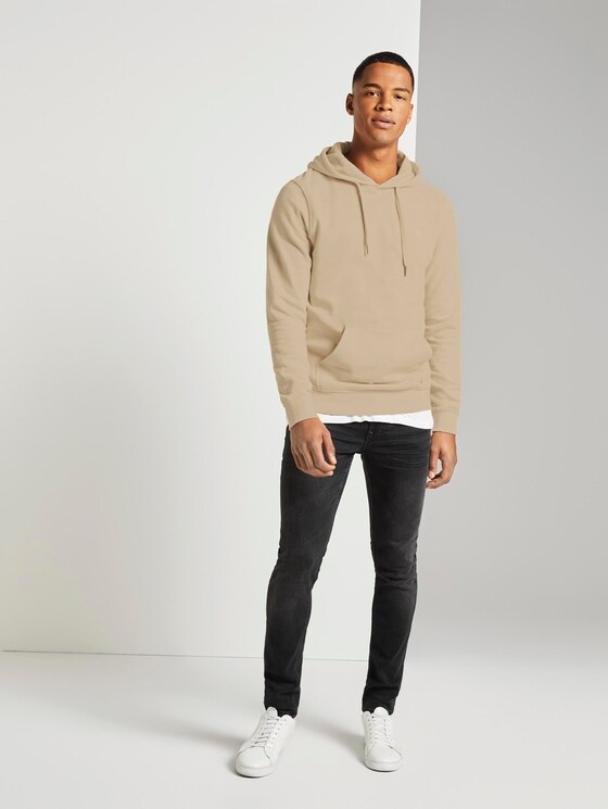 Hoodie mit dezentem Print - Männer - Fog Beige Hoodie mit dezentem Print - Männer - Fog Beige - 3 - TOM TAILOR Denim