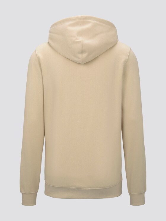 Hoodie mit dezentem Print - Männer - Fog Beige Hoodie mit dezentem Print - Männer - Fog Beige - 8 - TOM TAILOR Denim