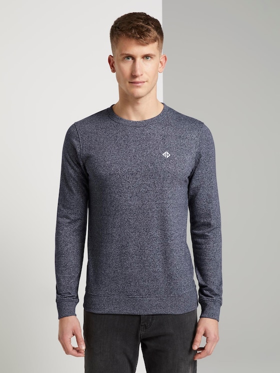 Sweatshirt mit dezentem Print - Männer - Sky Captain Blue Non-Solid Sweatshirt mit dezentem Print - Männer - Sky Captain Blue Non-Solid - 1 - TOM TAILOR Denim