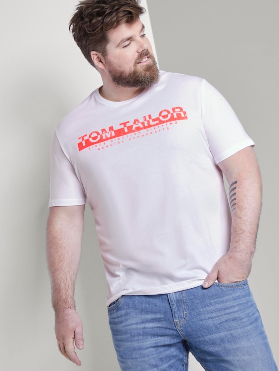 T-Shirt mit Print - Männer - White T-Shirt mit Print - Männer - White - 5 - Men Plus