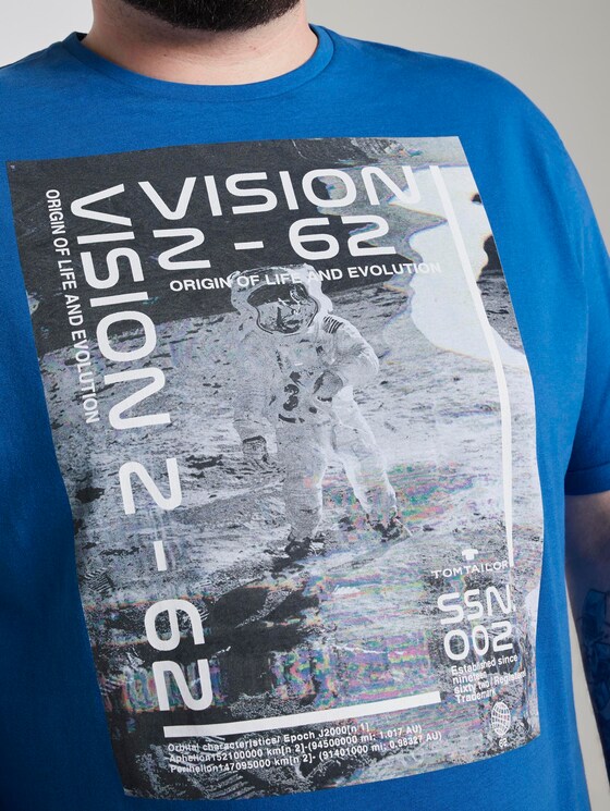 T-Shirt mit Reflekt-Print - Männer - victory blue T-Shirt mit Reflekt-Print - Männer - victory blue - 9 - Men Plus