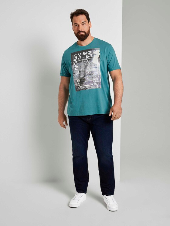 T-Shirt mit Reflekt-Print - Männer - ever green T-Shirt mit Reflekt-Print - Männer - ever green - 3 - Men Plus