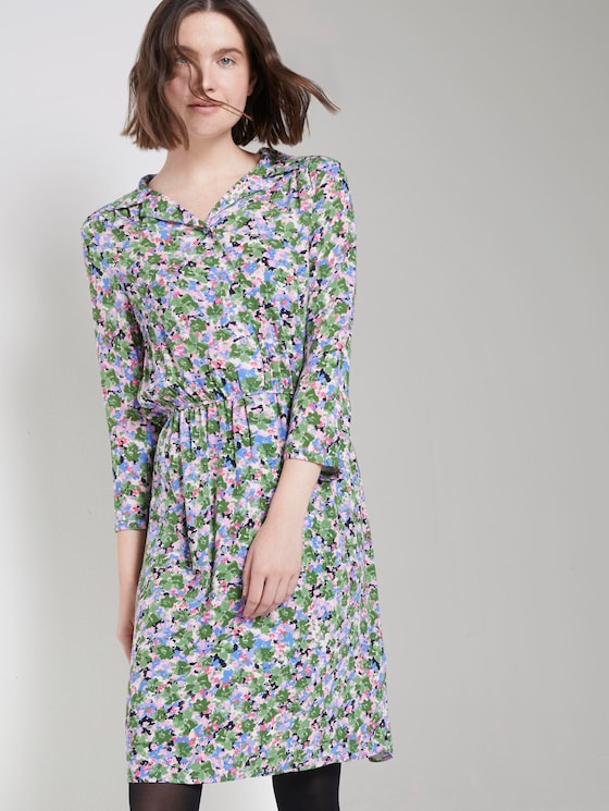 Printed dress with a lapel collar - Women - colorful floral design Printed dress with a lapel collar - Women - colorful floral design - 5 - TOM TAILOR