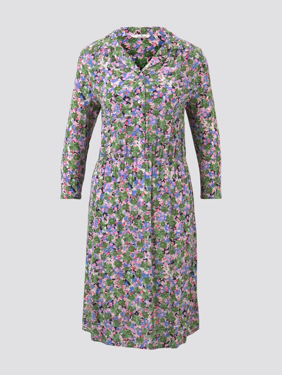 Printed dress with a lapel collar - Women - colorful floral design Printed dress with a lapel collar - Women - colorful floral design - 7 - TOM TAILOR