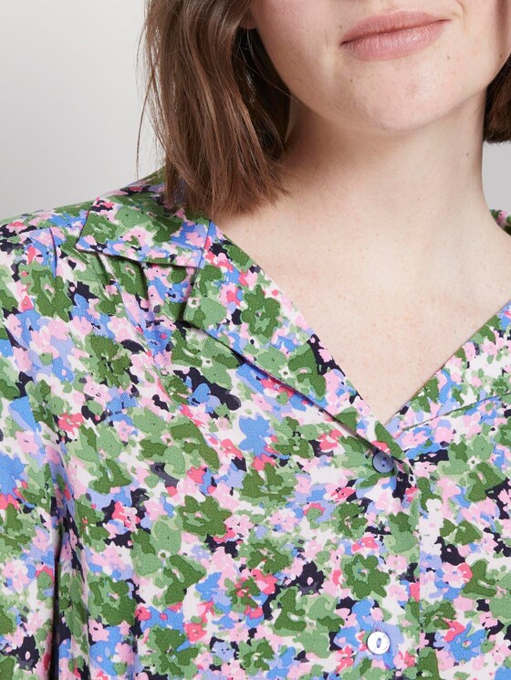 Printed dress with a lapel collar - Women - colorful floral design Printed dress with a lapel collar - Women - colorful floral design - 9 - TOM TAILOR