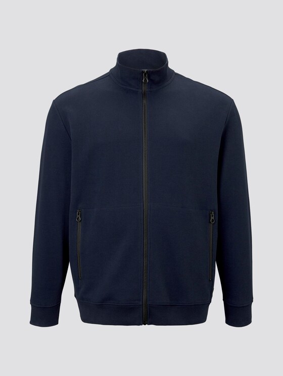 Sweatjacke mit Stehkragen - Männer - Sky Captain Blue Sweatjacke mit Stehkragen - Männer - Sky Captain Blue - 7 - Men Plus