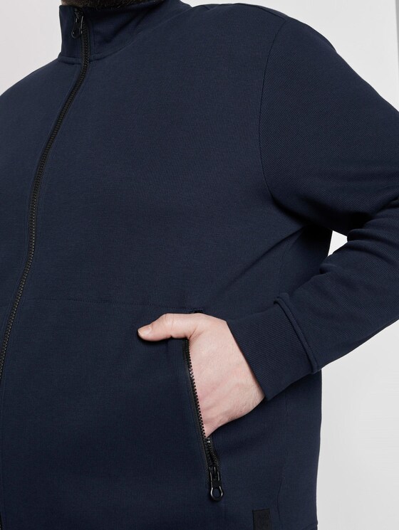 Sweatjacke mit Stehkragen - Männer - Sky Captain Blue Sweatjacke mit Stehkragen - Männer - Sky Captain Blue - 9 - Men Plus