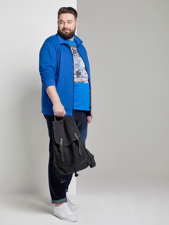 Sweatjacke mit Stehkragen - Männer - victory blue Sweatjacke mit Stehkragen - Männer - victory blue - 3 - Men Plus