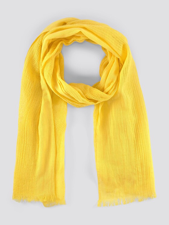 Schal mit Streifenstruktur - Frauen - jasmine yellow Schal mit Streifenstruktur - Frauen - jasmine yellow - 7 - TOM TAILOR