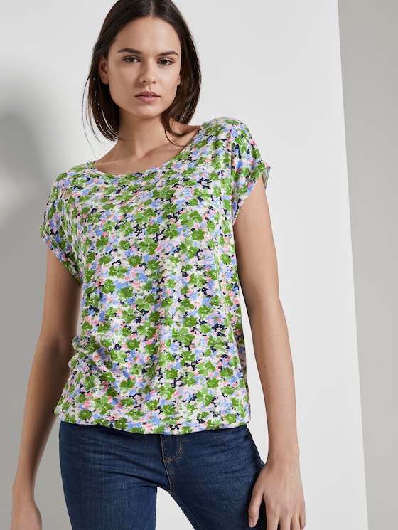 Gemustertes T-Shirt im Loose Fit - Frauen - colorful floral design Gemustertes T-Shirt im Loose Fit - Frauen - colorful floral design - 5 - TOM TAILOR