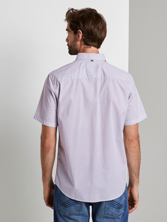 Gemustertes Hemd - Männer - white base-blue minimal design Gemustertes Hemd - Männer - white base-blue minimal design - 2 - TOM TAILOR