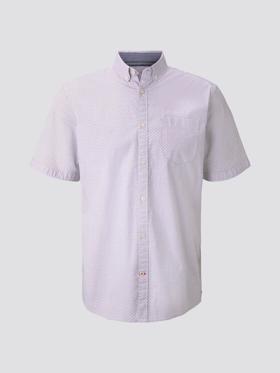 Gemustertes Hemd - Männer - white base-blue minimal design Gemustertes Hemd - Männer - white base-blue minimal design - 7 - TOM TAILOR