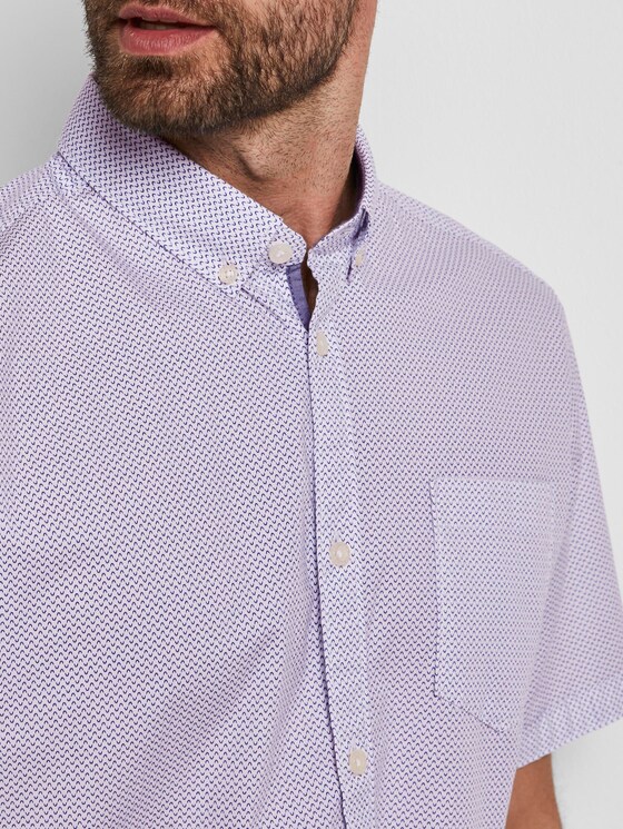 Gemustertes Hemd - Männer - white base-blue minimal design Gemustertes Hemd - Männer - white base-blue minimal design - 9 - TOM TAILOR