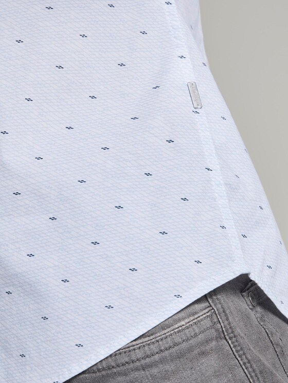 Gemustertes Kurzarm-Hemd - Männer - light blue navy grid design Gemustertes Kurzarm-Hemd - Männer - light blue navy grid design - 10 - TOM TAILOR
