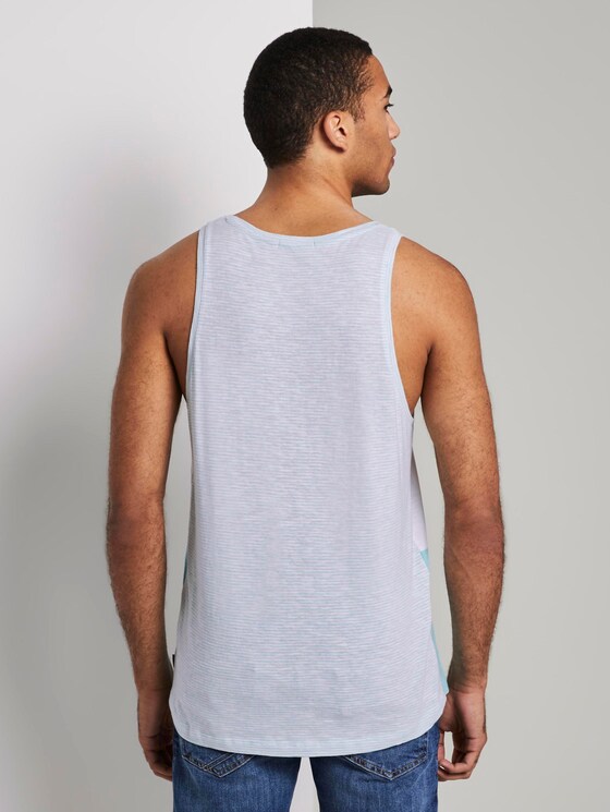 Top in a colour block art design - Men - soft sky blue yarn dye stripe Top in a colour block art design - Men - soft sky blue yarn dye stripe - 2 - TOM TAILOR Denim
