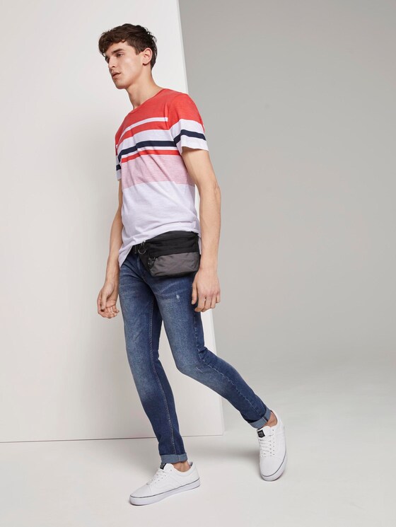 Gestreiftes T-Shirt - Männer - Plain Red Gestreiftes T-Shirt - Männer - Plain Red - 3 - TOM TAILOR Denim