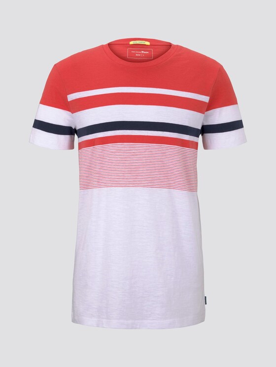Gestreiftes T-Shirt - Männer - Plain Red Gestreiftes T-Shirt - Männer - Plain Red - 7 - TOM TAILOR Denim