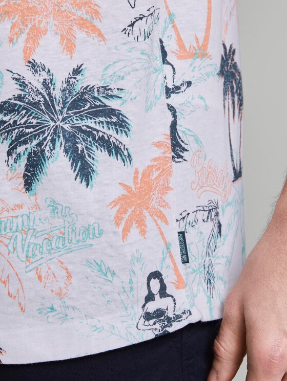 Top with a palm tree print - Men - soft blue hula palm print Top with a palm tree print - Men - soft blue hula palm print - 10 - TOM TAILOR Denim