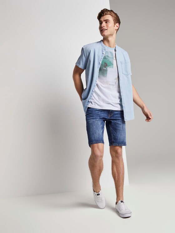 T-Shirt mit Foto-Prints - Männer - White T-Shirt mit Foto-Prints - Männer - White - 3 - TOM TAILOR Denim