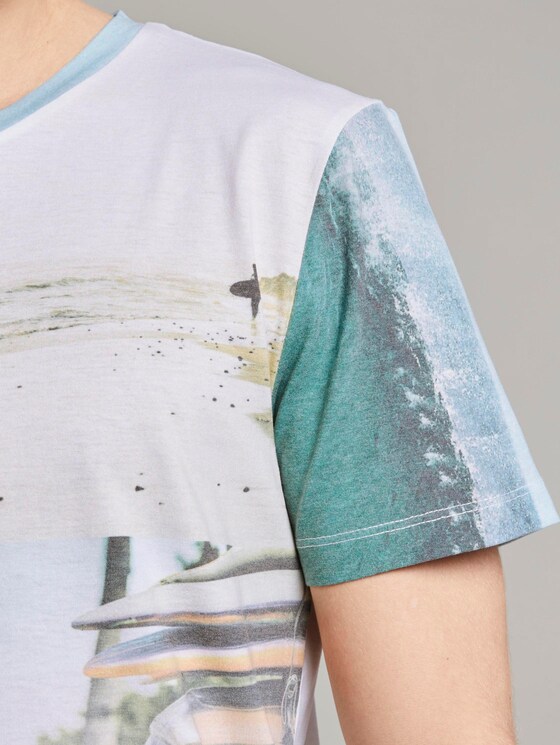 T-Shirt mit Foto-Prints - Männer - White T-Shirt mit Foto-Prints - Männer - White - 9 - TOM TAILOR Denim