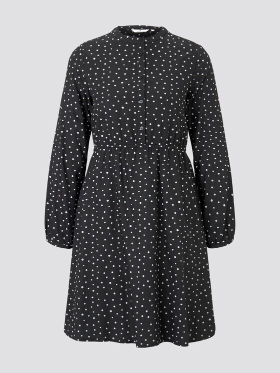 jurk met knoopsluiting - Vrouwen - black and white dot design jurk met knoopsluiting - Vrouwen - black and white dot design - 7 - TOM TAILOR