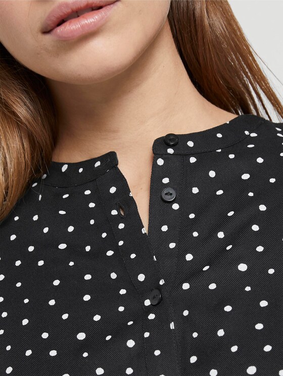 jurk met knoopsluiting - Vrouwen - black and white dot design jurk met knoopsluiting - Vrouwen - black and white dot design - 9 - TOM TAILOR