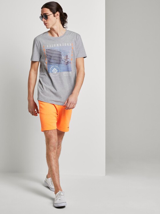 T-shirt with a photo print - Men - Light Stone Grey Melange T-shirt with a photo print - Men - Light Stone Grey Melange - 3 - TOM TAILOR Denim