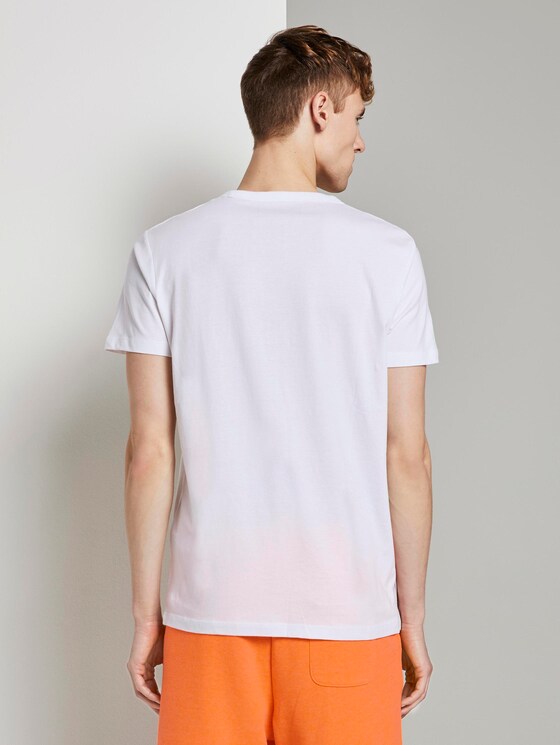 T-Shirt mit Schrift-Print - Männer - White T-Shirt mit Schrift-Print - Männer - White - 2 - TOM TAILOR Denim