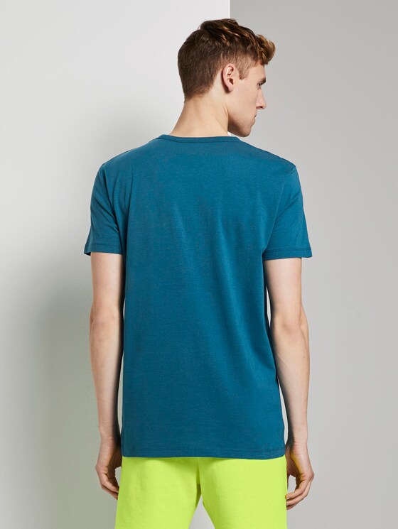T-Shirt mit Schrift-Print - Männer - north atlantic blue T-Shirt mit Schrift-Print - Männer - north atlantic blue - 2 - TOM TAILOR Denim