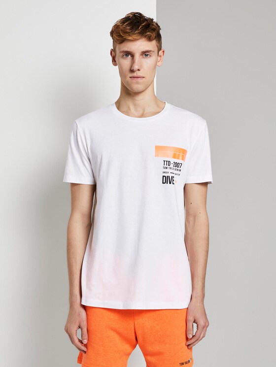 Schlichtes T-Shirt - Männer - White Schlichtes T-Shirt - Männer - White - 1 - TOM TAILOR Denim