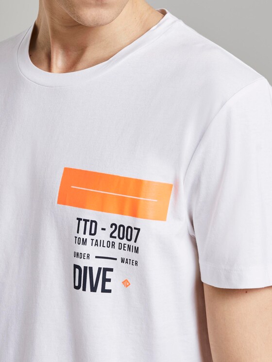 Schlichtes T-Shirt - Männer - White Schlichtes T-Shirt - Männer - White - 9 - TOM TAILOR Denim