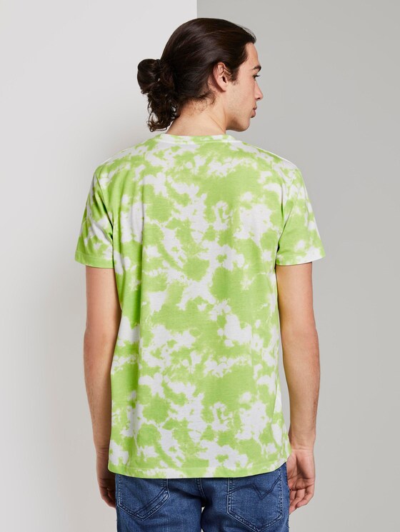 T-shirt in a batik look - Men - neon white batik print T-shirt in a batik look - Men - neon white batik print - 2 - TOM TAILOR Denim