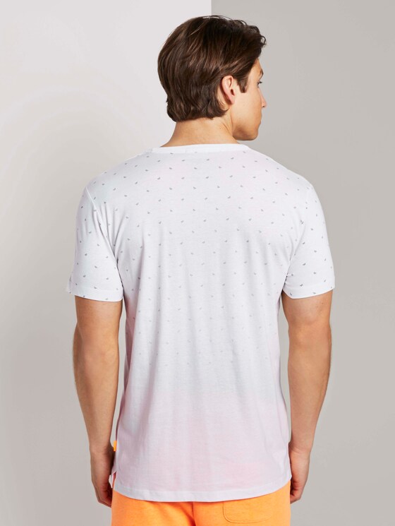 Gemustertes T-Shirt - Männer - white small wave print Gemustertes T-Shirt - Männer - white small wave print - 2 - TOM TAILOR Denim