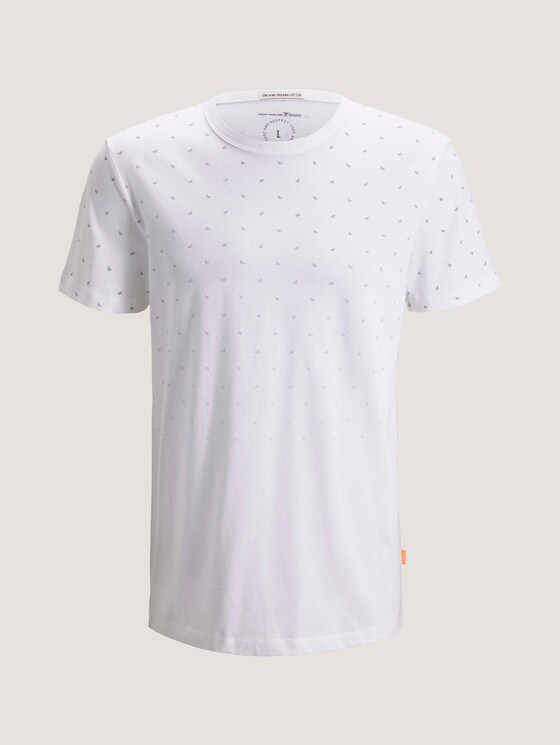 Gemustertes T-Shirt - Männer - white small wave print Gemustertes T-Shirt - Männer - white small wave print - 7 - TOM TAILOR Denim