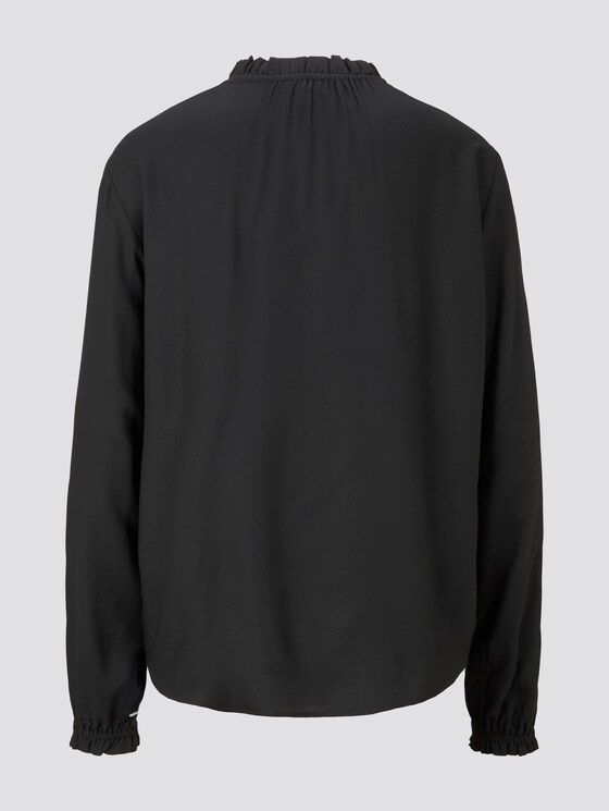 Bluse mit Raffung - Frauen - Deep Black Bluse mit Raffung - Frauen - Deep Black - 8 - TOM TAILOR