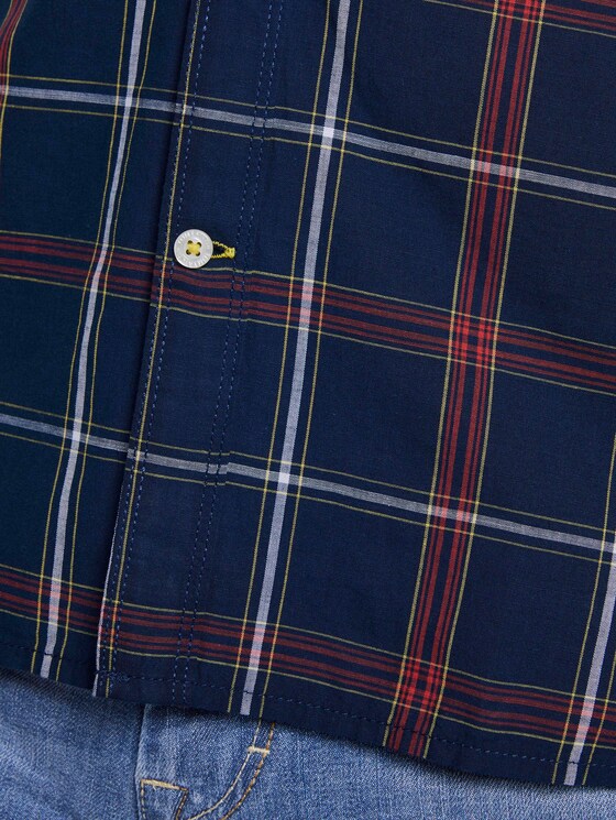 Kariertes Kurzarmhemd - Männer - navy red big check Kariertes Kurzarmhemd - Männer - navy red big check - 10 - Men Plus