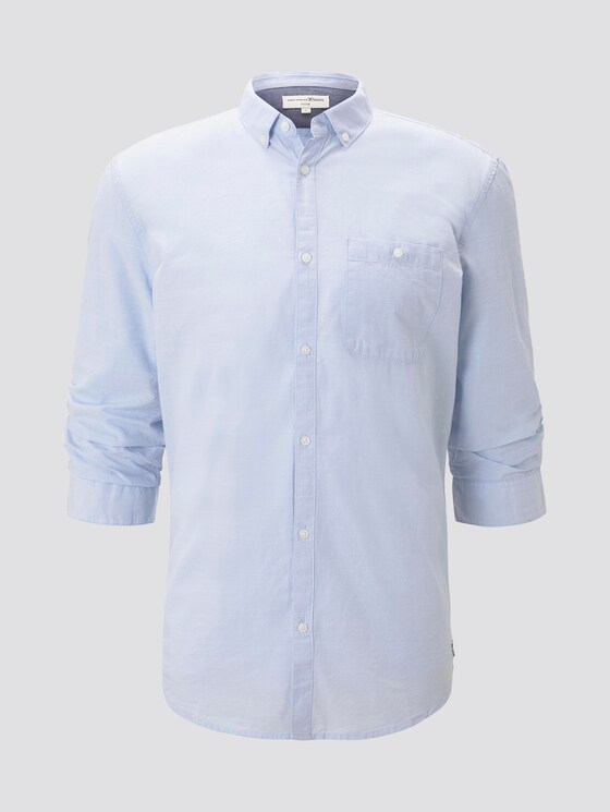 Hemd mit 3/4-Arm - Männer - light blue slub stripe Hemd mit 3/4-Arm - Männer - light blue slub stripe - 7 - TOM TAILOR Denim