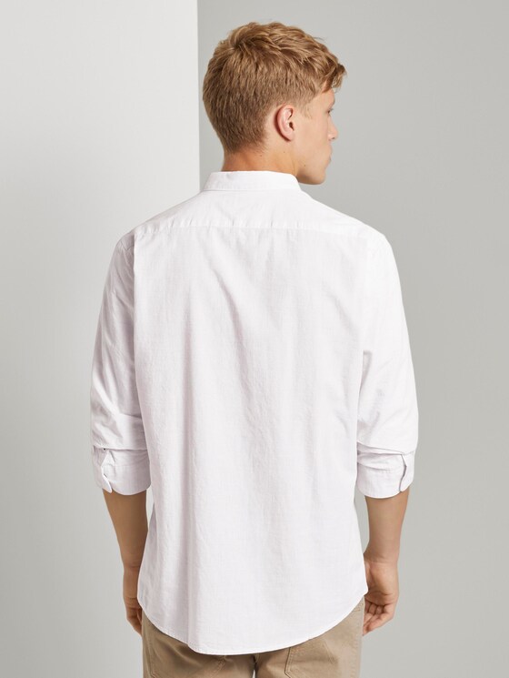 Hemd mit 3/4-Arm - Männer - white grey slub stripe Hemd mit 3/4-Arm - Männer - white grey slub stripe - 2 - TOM TAILOR Denim