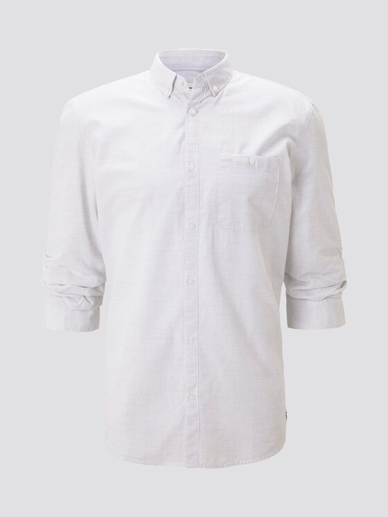 Hemd mit 3/4-Arm - Männer - white grey slub stripe Hemd mit 3/4-Arm - Männer - white grey slub stripe - 7 - TOM TAILOR Denim
