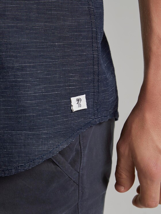 Hemd mit 3/4-Arm - Männer - blue slub stripe Hemd mit 3/4-Arm - Männer - blue slub stripe - 10 - TOM TAILOR Denim