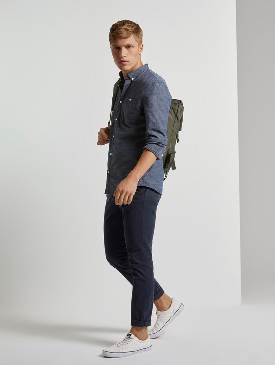 Hemd mit 3/4-Arm - Männer - blue slub stripe Hemd mit 3/4-Arm - Männer - blue slub stripe - 3 - TOM TAILOR Denim