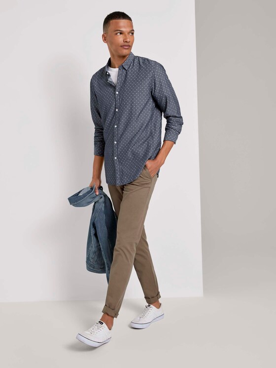 Fein gemustertes Hemd - Männer - navy stripy rhombus print Fein gemustertes Hemd - Männer - navy stripy rhombus print - 3 - TOM TAILOR Denim